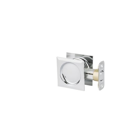 KWIKSET Square Passage Pocket Door Lock Bright Chrome Finish 334SQT-26